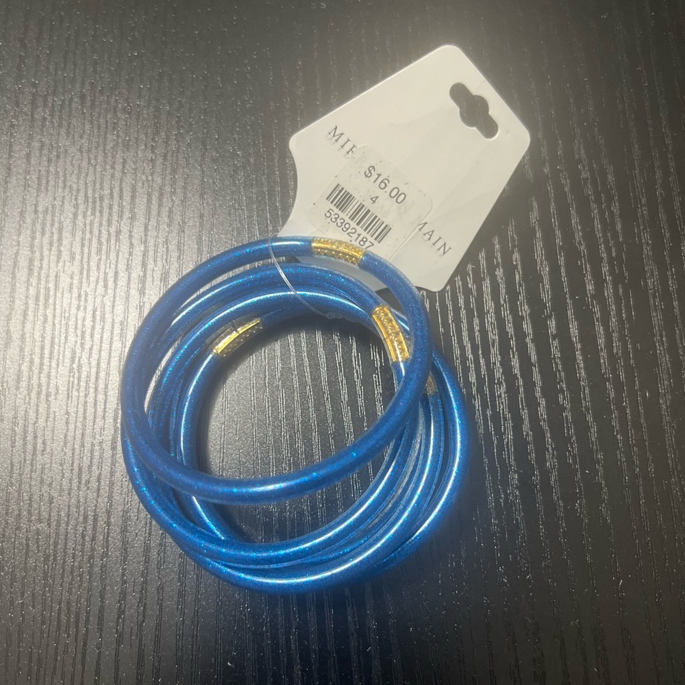 Blue Bangle Bracelet Set